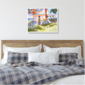 ドリームビーチコテージ20x16 & 縁ど Canvas Print キャンバスプリント (インサイチュ (寝室))