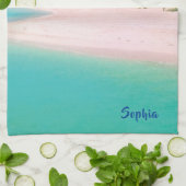 ドリームビーチパーソナライズされた(名前)キッチンタオル キッチンタオル (折り畳み)