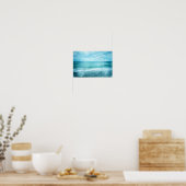 ドリームビーチ引用文ティール（緑がかった色）ブルー海引用文 ポスター (キッチン)