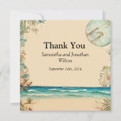 ドリームビーチ結婚をテーマにしたサンキューカード サンキューカード (正面)