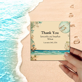 ドリームビーチ結婚をテーマにしたサンキューカード サンキューカード