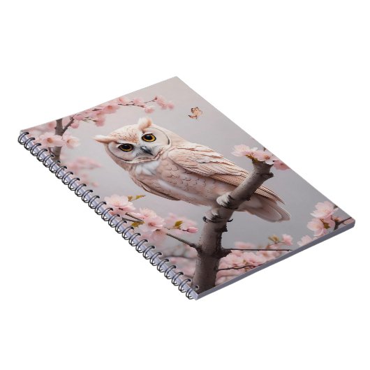 ドリームピンクさくらんぼフクロウ ノートブック (右側)