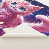 ドリームピンクキッテンペット子供部屋ユニークデザイン シェルパブランケット (3/4)