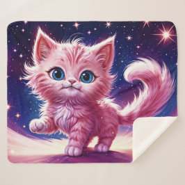 ドリームピンクキッテンペット子供部屋ユニークデザイン シェルパブランケット