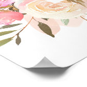 ドリームピンク色の四角結婚詰めなし式のサイン ポスター (角)