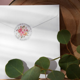 ドリームピンク |の結婚植物学差出人住所 ラウンドシール