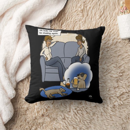 ドリームブラックを追いかける クッション (ブランケット)