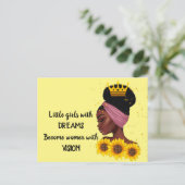 ドリームブラックガールエンパワリング引用文 ポストカード (スタンド正面)