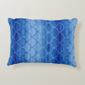 ドリームブルーの水彩音階パターン アクセントクッション (裏面)