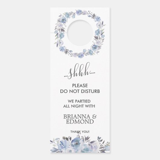 ドリームブルー結婚フローラのゲストは邪魔しない ドアノブサイン (正面)