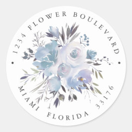 ドリームブルー |の結婚植物学差出人住所 ラウンドシール