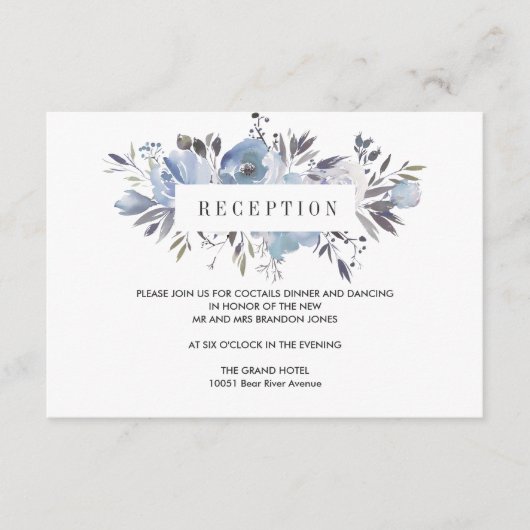 ドリームブルー |フローラウェディングレセプションエンクロージャ エンクロージャーカード (正面)