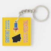 ドリームブースターと潜在的ロケット キーホルダー (裏面)