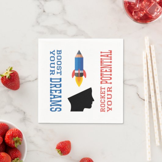 ドリームブースターと潜在的ロケット スタンダードカクテルナプキン (インサイチュ)