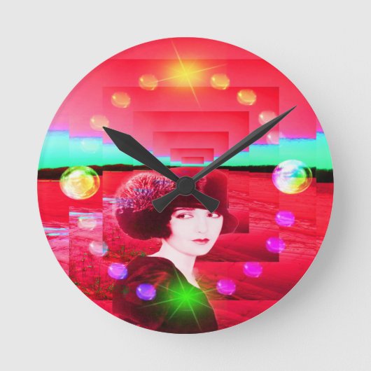 ドリームプラネット ラウンド壁時計 (正面)