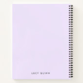 ドリームプランドパステル薄紫パープルモダンフェミニン ノートブック (裏面)