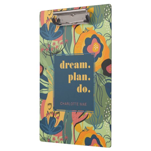 ドリームプランDo やる気を起こさせる抽象芸術フローラ クリップボード (左)