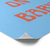 ドリームベビーポスターウォールアートinブルー&オレンジ ポスター (角)