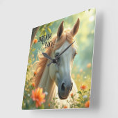 ドリームホースサマータイム スクエア壁時計 (傾斜)