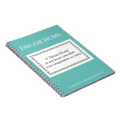 ドリームホーム引用文-デザイン1ノートブック ノートブック (右側)