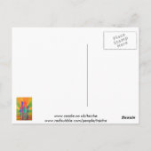 ドリームボート原色のキュビズムのジャンク ポストカード (裏面)