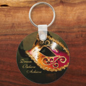 ドリームマスカレードマスク感動的キーチェーン キーホルダー (正面)