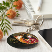 ドリームマスカレードマスク感動的キーチェーン キーホルダー (側面)