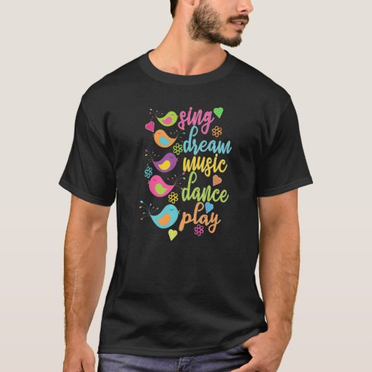 ドリームミュージックダンス遊バカラフルーズ Tシャツ (正面)