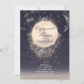 ドリームムーン魔法コズミックスパークル婚約シャワー 招待状 (正面)