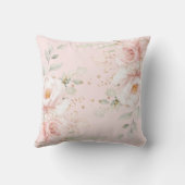 ドリームムーン&スターズ赤面ピンク金ゴールドフローラ子供部屋 クッション (裏面)