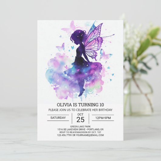 ドリームライクフェアリーガーデン誕生日エレガンス 招待状 (スタンド正面)