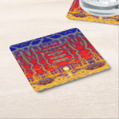 ドリームラサイケデリックンド スクエアペーパーコースター (アングル)