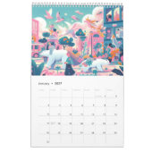 ドリームランドお洒落 カレンダー (1月 2027)