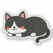 ドリームランドのタキシードキャット シール (正面)