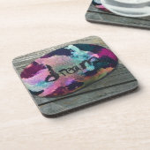 ドリームロック私絵を描はアルコールとインドのインクと。 コースター (左側)