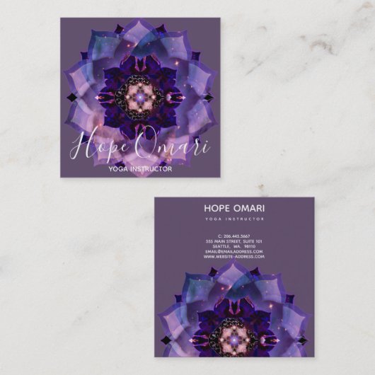 ドリームロータス瞑想曼荼羅 スクエア名刺 (正面/裏面)