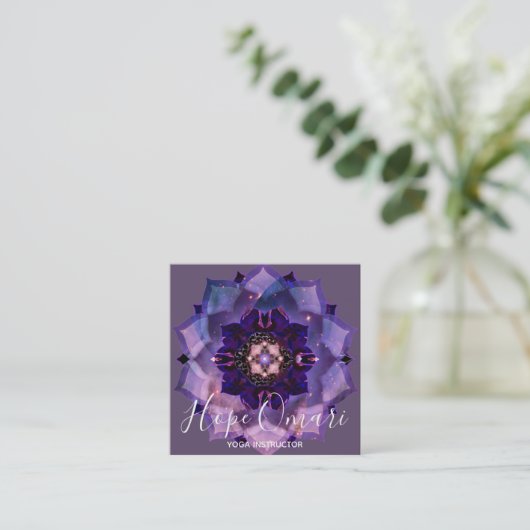 ドリームロータス瞑想曼荼羅 スクエア名刺 (スタンド正面)