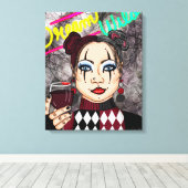 ドリームワイルド | Gothic Harlequin Jester Girl キャンバスプリント (インサイチュ (ウッドフロア))