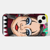 ドリームワイルド | Gothic Harlequin Jester Girl iPhoneケース (裏面横)