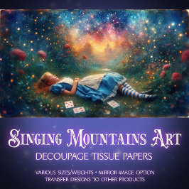 ドリームワンダお洒落ンドファンタジーアリスのデコパージュ 薄葉紙