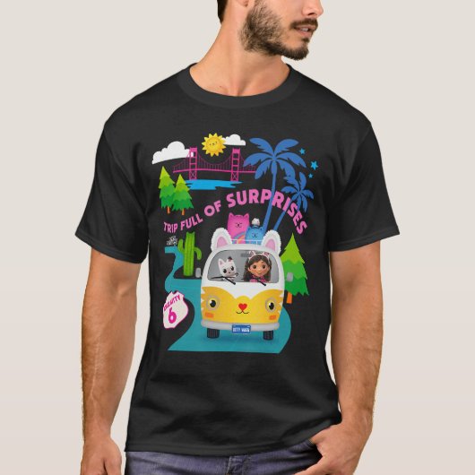 ドリームワークス ガビーのドールハウス 驚き満載の映画 Tシャツ (正面)