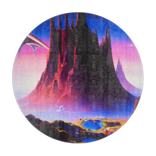 ドリームワールドオイルペインティング カッティングボード (正面)