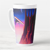 ドリームワールドオイルペインティング カフェラテマグ (左アングル)