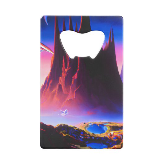 ドリームワールドオイルペインティング クレジットカード栓抜き (正面)