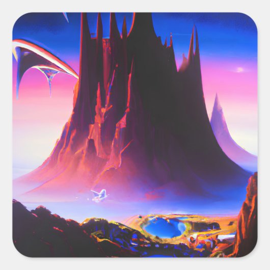 ドリームワールドオイルペインティング スクエアシール (正面)