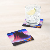 ドリームワールドオイルペインティング スクエアペーパーコースター (インサイチュ)