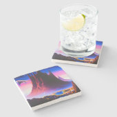 ドリームワールドオイルペインティング ストーンコースター (横)