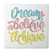 ドリーム信じエグエ遂引用文感動的 タイル (正面)