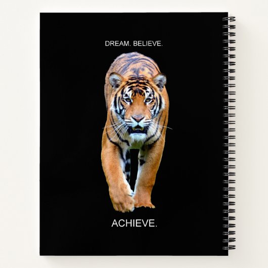 ドリーム信じエグレやる気を起こさせるット引用文虎 ノートブック (裏面)