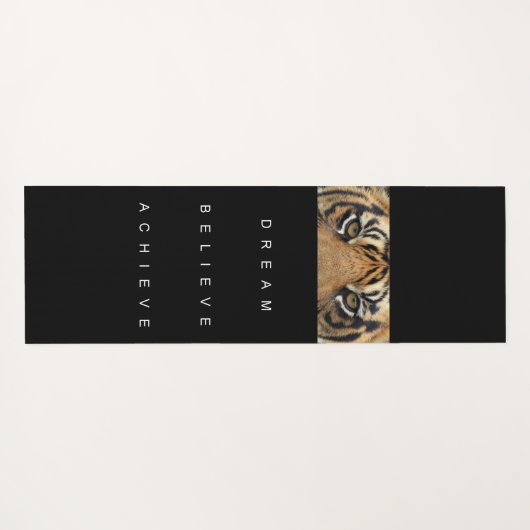 ドリーム信じエームやる気を起こさせる引用文タイガーアイ ヨガマット (裏面(横))